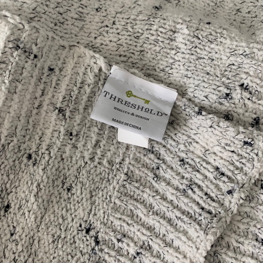 Threshold Sweater Blanket Heather Grey/Cream